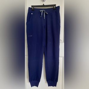 Figs Women's Navy Zamora - Jogger Scrub Pants - Medium